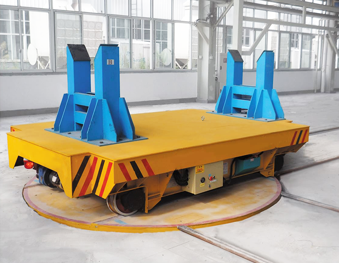 轨道转盘平台车